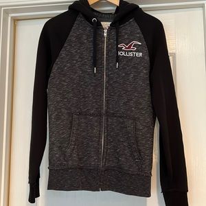 Hollister men’s black sweat jacket small